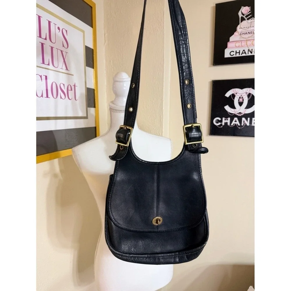 RARE!!! VINTAGE 1970s Coach Bonnie‎ Cashin Crescent Saddle Bag